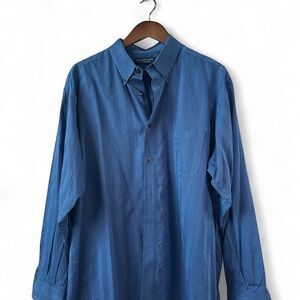 Roundtree & Yorke Blue Casual Button‎ Down Shirt